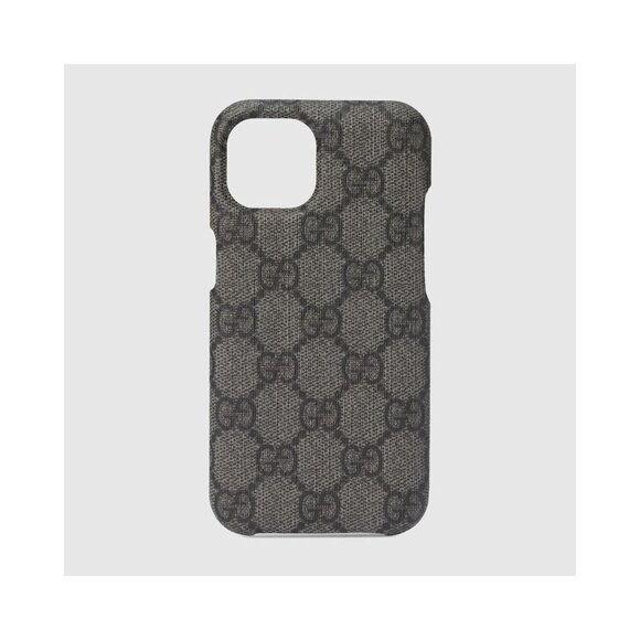 NEW Gucci iPhone 15 Plus Grey Ophidia Case GG - Picture 1 of 7